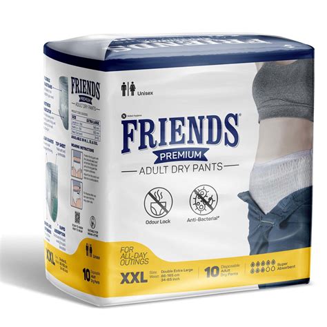 Buy Friends Premium Adult Diapers Pant Style 10 Count Xxl 30 Inch 56