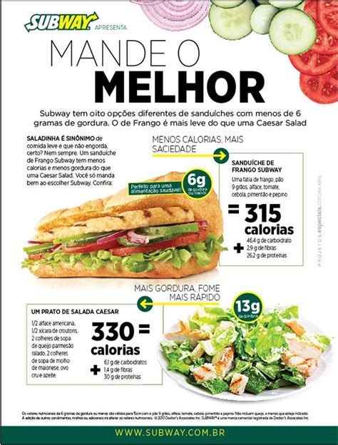 Publieditorial De Subway Produzido Para A Revistas Boa Forma