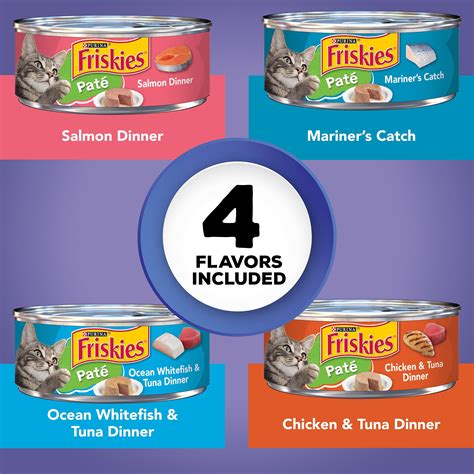 Purina Friskies Pate Wet Cat Food Variety Pack Seafood Chicken Pate