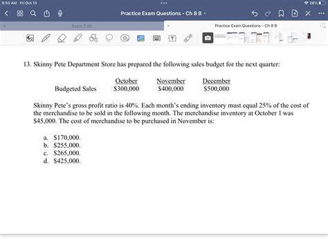 Solved 3. Skinny Pete Department Store has prepared the | Chegg.com