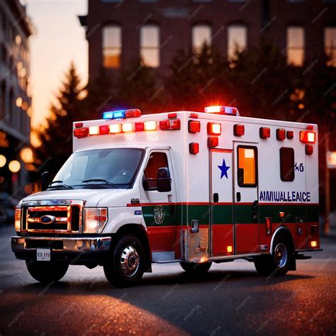 Premium Photo | Ambulance emergency response vehicle to take medical