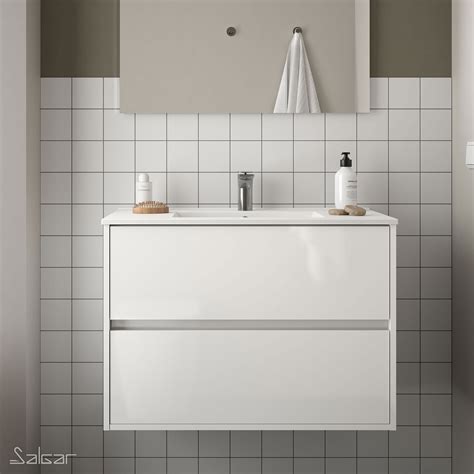 Mueble de baño NOJA 800 BLANCO BRILLO Lavabo