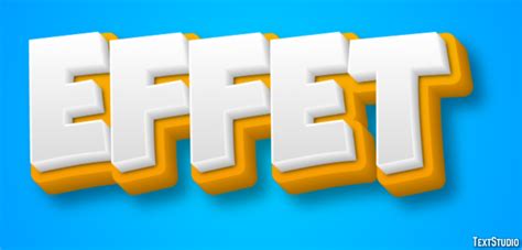 effet yellow white  text effect generator