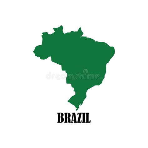 ícone Verde Do Mapa Do Brasil E Símbolo Simples Simples E Plano Para