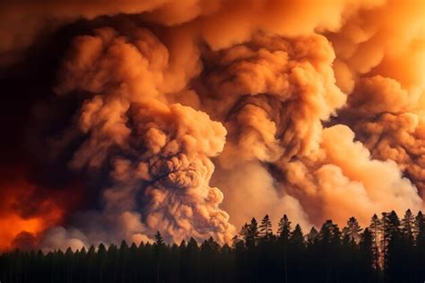 Premium AI Image Photo Of Forest Fire With Billowing Smoke