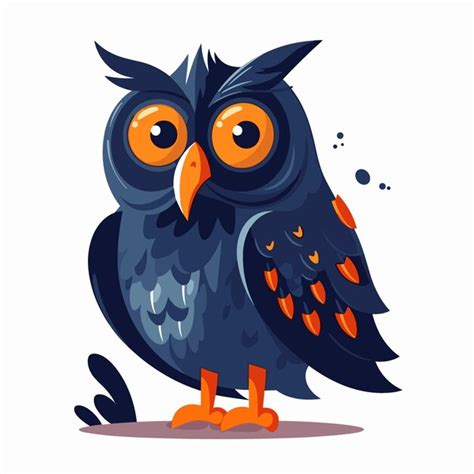 Illustration Vectorielle De Hibou De Dessin Anim Lunatique Vecteur