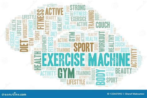 Exercise Machine Word Cloud Stock Illustration Illustration Of Colors