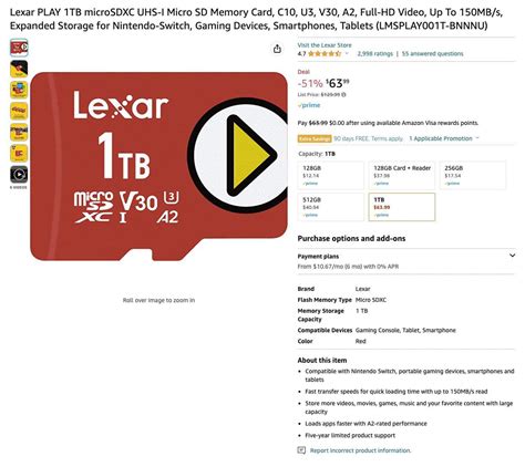 Anyone Have Experience With Lexar PLAY 1TB MicroSD With Steam Deck 64