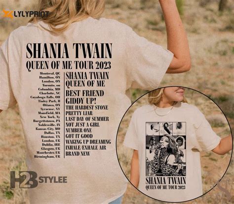 Shania Twain Tracklist Queen Of Me Tour 2023 Shania twain Music Tour ...