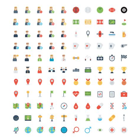 740 Simple Flat Icon Set On Behance