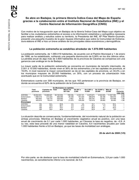 Ci Instituto Nacional De Estadistica