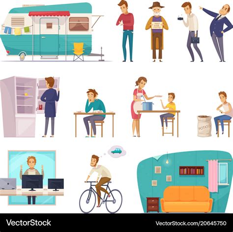 People Social Classes Decorative Icons Royalty Free Vector