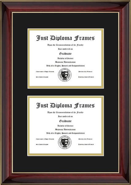 Double Diploma Frame