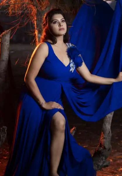 Rachitha Mahalakshmi Latest Hot And Cute Pics In Blue Dress