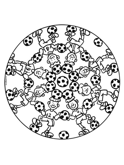 Kleurplaat Voetbalmandala Wk Voetbal Kleurplaten Nl
