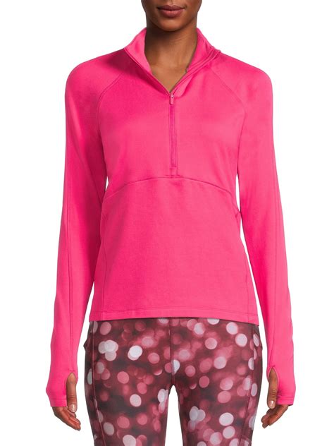 Avia Womens Quarter Zip Cropped Pullover