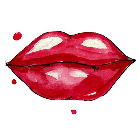 Watercolor Lips Painting