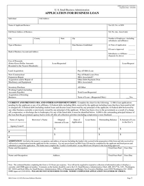 Business Loan Application Form Pdf Free Printable Legal Forms Images