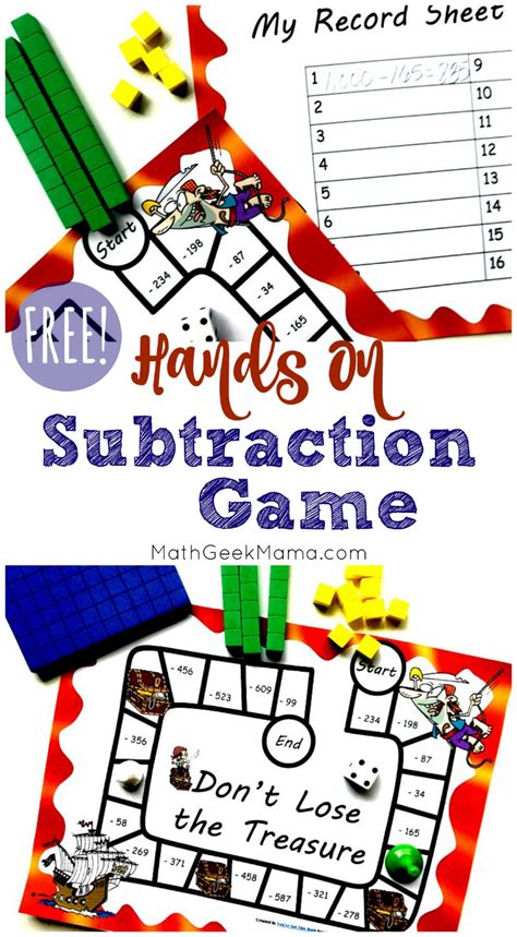 FREE No Prep Subtraction With Regrouping Game Worksheets Library