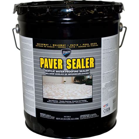 Dyco Paints Paver Sealer 5 Gal 7200 Clear Gloss Exterior Solvent Acrylic Sealer Dyc7200 5 The