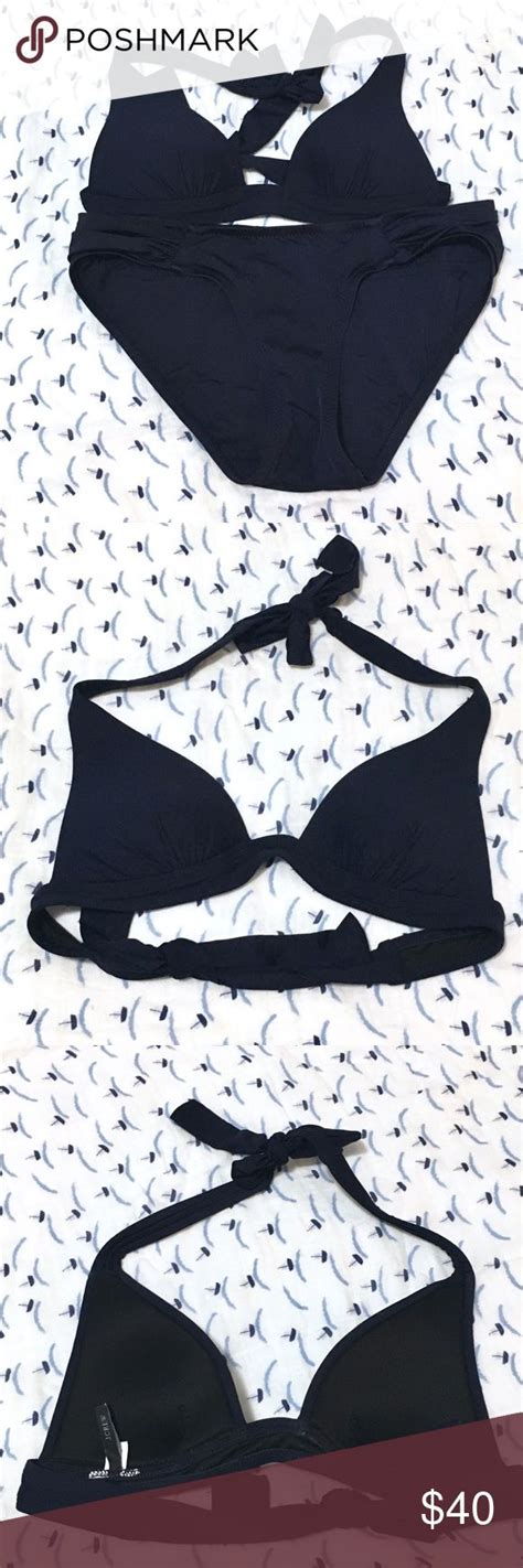 SET J Crew Bikini Navy Italian Matte Bikinis J Crew Bikini Clothes