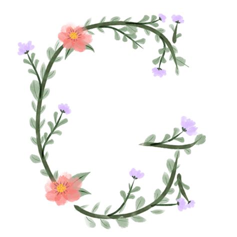 Floral Alphabet Font Png Png