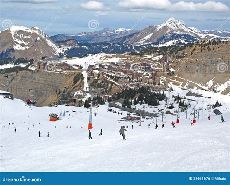 Ski in the Alps editorial photo. Image of tourism, building - 23461676