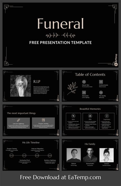 Funeral PowerPoint Presentation Template Google Slides Theme