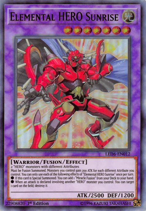 Elemental HERO Sunrise Legendary Duelists Magical Hero YuGiOh