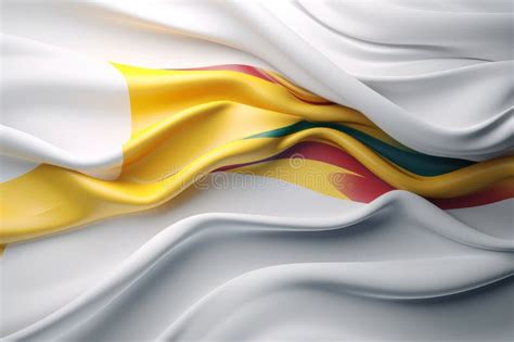 Minimalist Flag Colors In Twisted Waves Sri Lanka D Render Stock