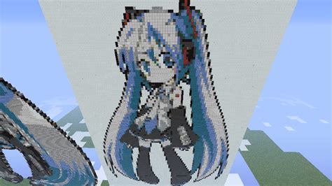 Hatsune Miku Vocaloid Pixel Art Statue Minecraft Map Hot Sex Picture