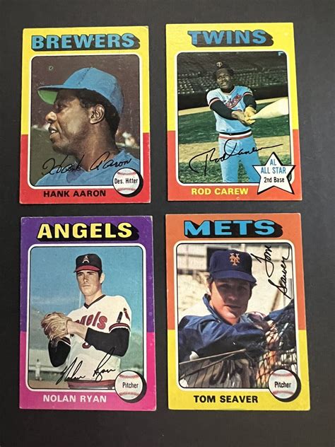 1975 TOPPS BASEBALL COMPLETE CARD SET 1 660 George Brett Robin Yount