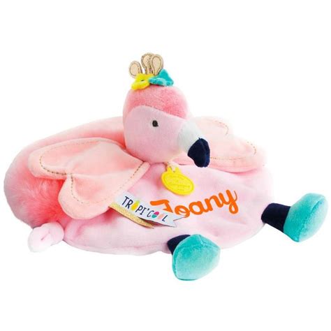 Doudou peluche personnalisé Tropi Cool Flamant Rose 29 90 Doudou