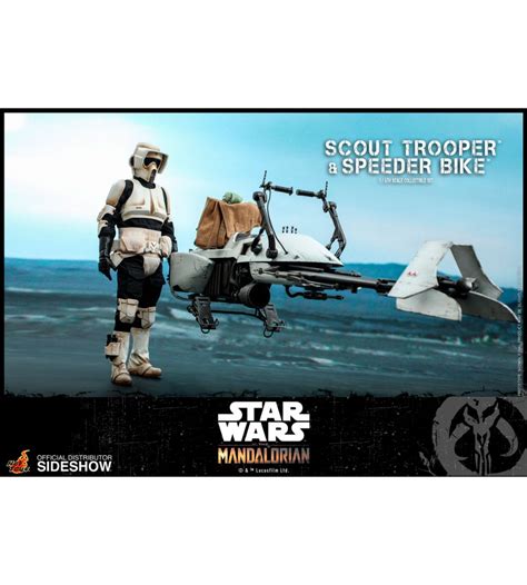 Star Wars The Mandalorian Scout Trooper And Speeder Bike Sixth Scale