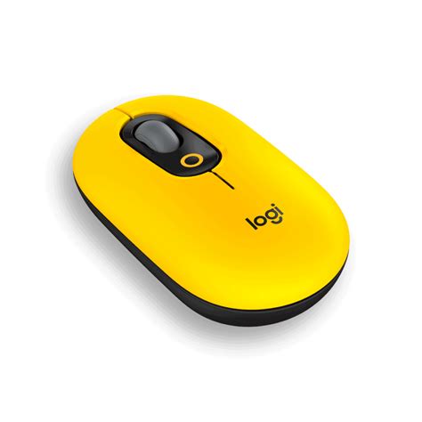 Mouse Logitech Pop Inal Mbrico Bluetooth Amarillo Negro Speed Logic