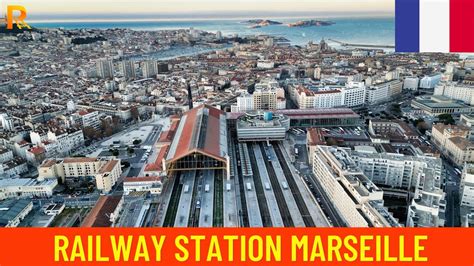 Marseille Railway Station Aerial View And Trainspotting France