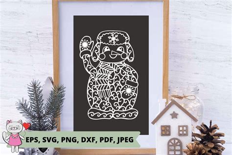 Snowman Svg, for Silhouette Graphic by Magic world of design · Creative Fabrica