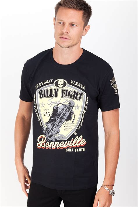 T Shirt Moto Vintage Bonneville Billy Eight Officiel