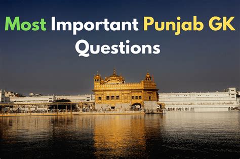 Top Most Important Punjab Gk Mcq Questions For