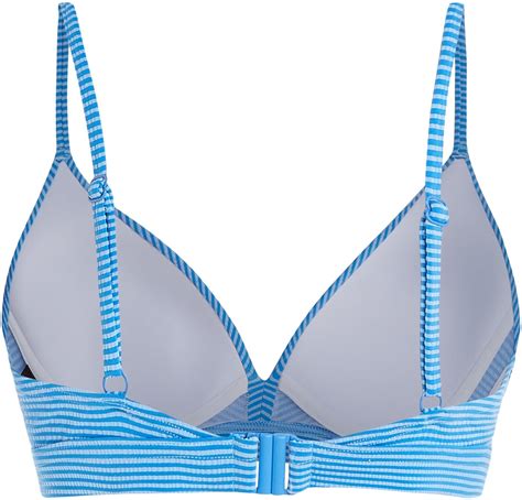 Protest Mixadair Triangle Bikini Top Damen Blau Wei Getstreift