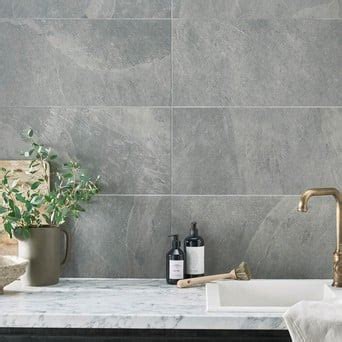 Upgrade Your Bathroom With Stunning Grey Feature Wall Tiles Explore