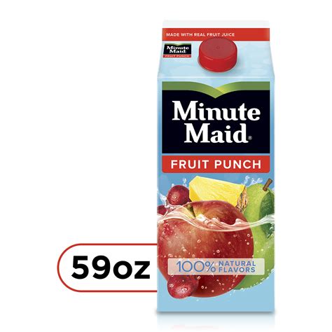 Minute Maid Fruit Punch Real Fruit Juice Drink 59 Fl Oz Carton