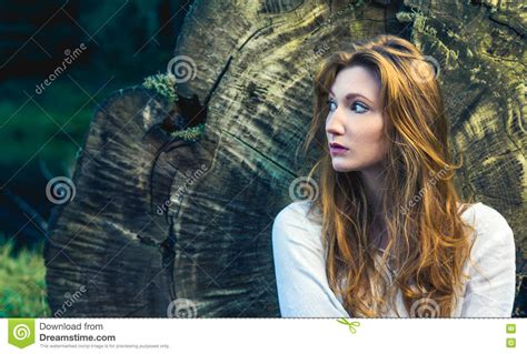 Thoughtful Redhead Woman Stock Image Image Of Beauty 80567141