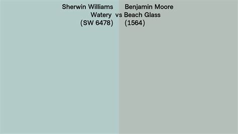 Sherwin Williams Watery Sw 6478 Vs Benjamin Moore Beach Glass 1564