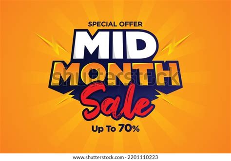 Mid Month Sale Poster Banner Vector Stock Vector (Royalty Free ...