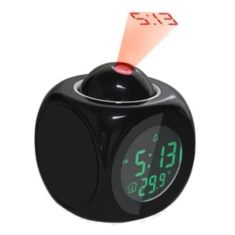 Digital LCD Display Voice Talking Projection Alarm Clock Weather ...