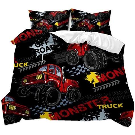 Parure de lit Enfants Tracteur Dessin Animé Voiture Impression Housses