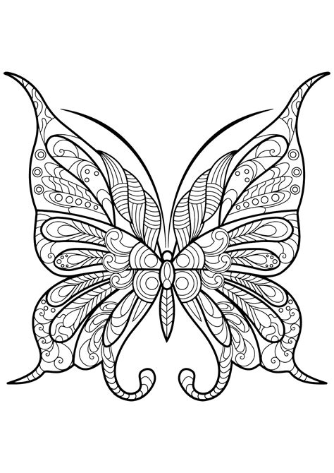 Papillon Jolis Motifs 9 Coloriages De Papillons And Insectes à Imprimer Pour Adultes