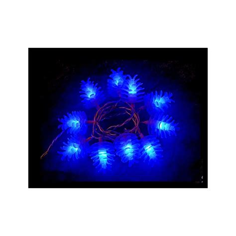 Guirlande Pomme De Pin Lumineuse 10 Led Bleue à Prix Carrefour