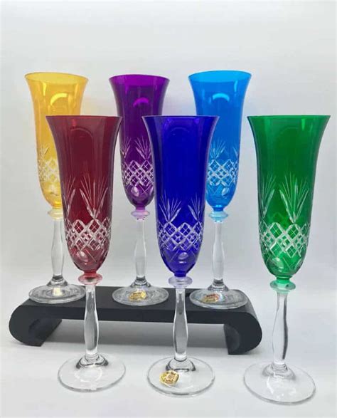 Flutes Champagne En Cristal De Couleur Orf Vrerie Floutier